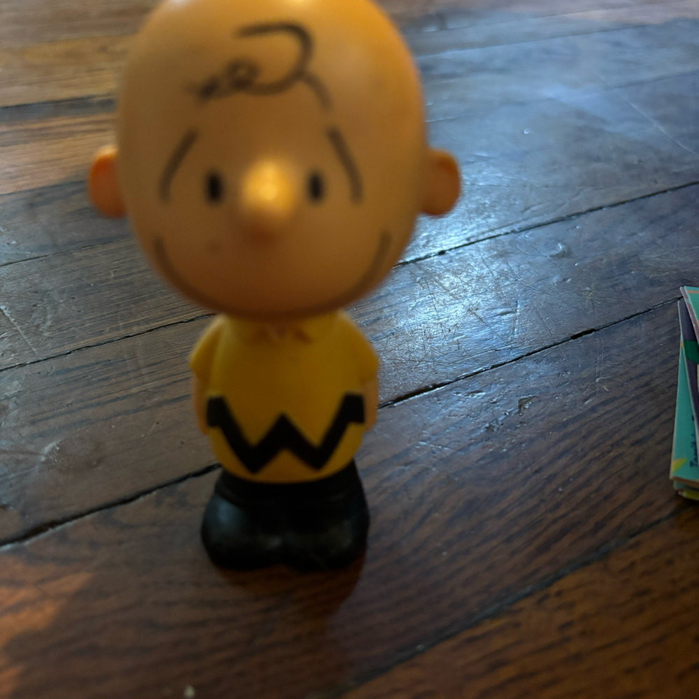Charlie Brown talkinng figurine
